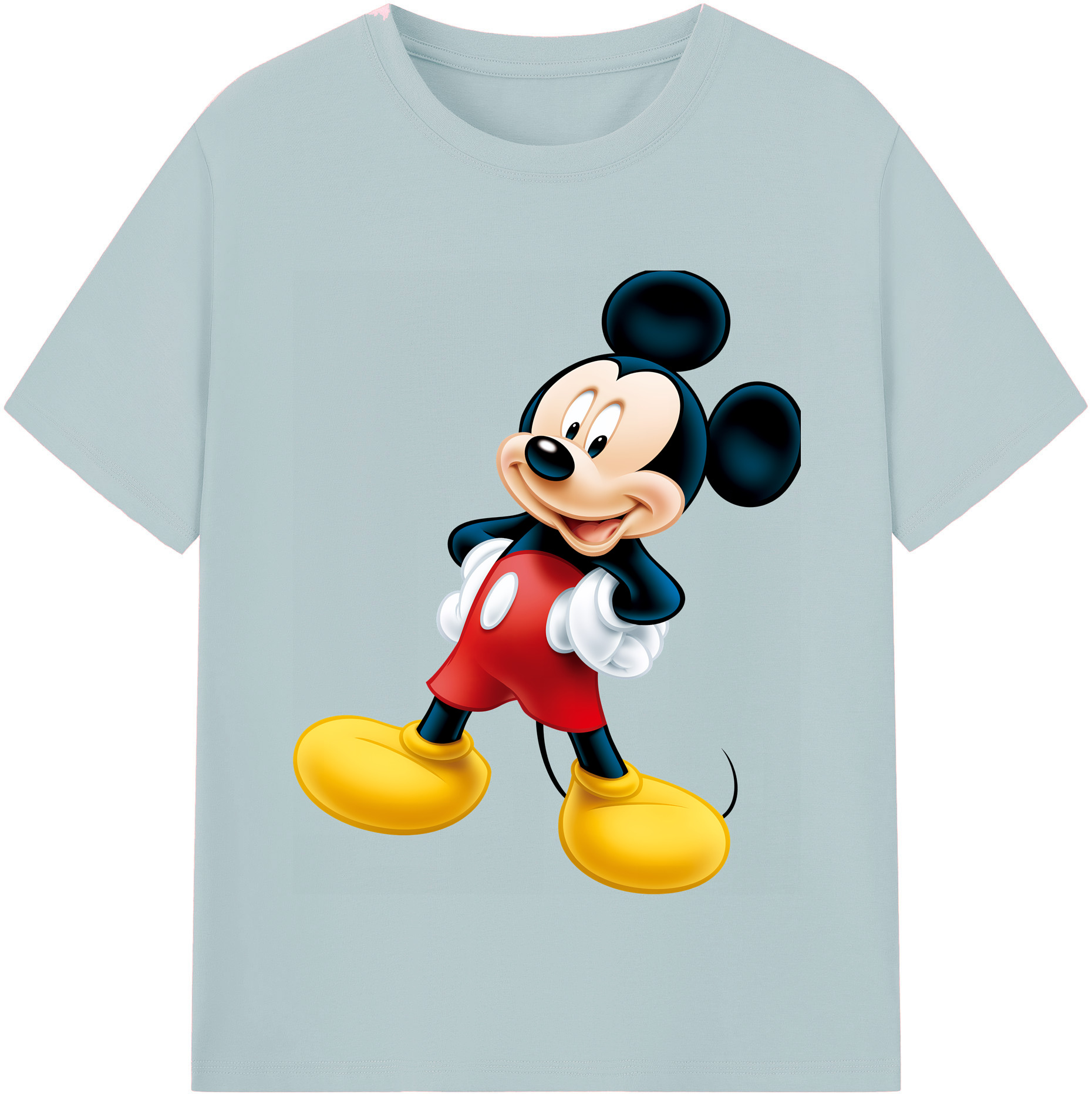（画像用） ミッキーマウス Mickey Mouse 綿100％半袖Tシャツ（フロントプリント）